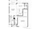 Detailed floor plan showcasing the layout of the first floor in a new build home at 6304 Las Conchas Pt, Parker, CO 80134