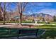 Park with walking trails, playground equipment, picnic tables, and mountain views at 595 Manhattan Dr # 203, Boulder, CO 80303