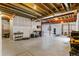 Spacious unfinished basement with exposed beams, concrete floor, and flexible potential for customization at 13673 Osage St, Broomfield, CO 80023
