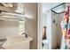 Laundry area with shower and toilet at 2866 Bellaire St, Denver, CO 80207