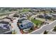 Aerial view of the community showcasing the well-maintained homes and surrounding green spaces at 10016 Hough Pt, Parker, CO 80134
