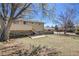 Backyard featuring a patio, mature trees, and lawn at 1255 Nelson St, Lakewood, CO 80215