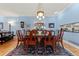 Traditional dining room with an ornate chandelier, wainscoting, and an antique wood dining set at 120 S Locust St, Denver, CO 80224