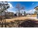 Spacious backyard featuring a large grassy area, mature trees, and wood fencing at 1314 Ascot Ave, Highlands Ranch, CO 80126