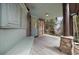 Inviting porch featuring an outdoor bench, log beams, and comfortable hanging hammocks at 39 Pat Creek Rd, Evergreen, CO 80439