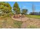 Beautiful backyard patio area, perfect for outdoor seating and enjoying the scenery at 36545 Winchester Rd, Elizabeth, CO 80107