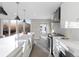 Modern kitchen with farmhouse sink, white cabinets, and stainless steel appliances at 5370 Pine Ridge Rd, Golden, CO 80403