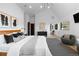 Main bedroom with ensuite bathroom and stunning mountain views at 5370 Pine Ridge Rd, Golden, CO 80403