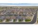 Expansive aerial view of a well-planned neighborhood with meticulously maintained lawns and diverse home styles at 8888 Falcon St, Longmont, CO 80504
