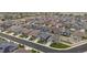 High-angle captures a vibrant neighborhood with diverse architectural styles, neatly arranged homes and manicured greenery at 8888 Falcon St, Longmont, CO 80504