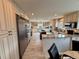 Spacious kitchen featuring stainless steel appliances, double ovens, and granite countertops at 1063 Clarke Ct, Castle Rock, CO 80109