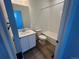 Clean bathroom featuring a white vanity, toilet, and shower-tub combination at 6638 N Nepal Ct, Aurora, CO 80019