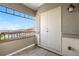Balcony features a storage closet and peaceful neighborhood views at 847 E 98Th Ave # 1806, Thornton, CO 80229