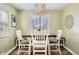 Cozy dining space with a modern light fixture, comfortable seating, and natural light at 1374 S Beach Ct, Denver, CO 80219