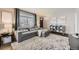 Bright living room with a cozy sofa, decorative accents, and a welcoming ambiance at 1374 S Beach Ct, Denver, CO 80219