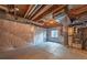 Unfinished basement with visible ceiling structures and utility connections, providing potential for customization at 638 W 175Th Ave, Broomfield, CO 80023