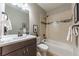 Bathroom featuring modern fixtures, a combination shower-tub, and neutral decor at 638 W 175Th Ave, Broomfield, CO 80023