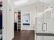 Modern bathroom showcasing glass shower, tiled floors, and walk-in closet access, adding convenience at 1123 E 132Nd Way, Thornton, CO 80241