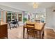 Bright dining area showcasing a wooden table, ample natural light, and a view into the modern kitchen at 1123 E 132Nd Way, Thornton, CO 80241