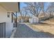 Backyard features a storage shed, a sturdy fence, and a practical gravel bed at 4611 W 2Nd Ave, Denver, CO 80219