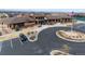 Aerial view of the clubhouse with circular driveway at 22580 E Eads Cir, Aurora, CO 80016