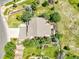 Aerial view of the home's roof, lawn, garden, driveway, and landscape at 16500 Hitching Post Cir, Parker, CO 80134