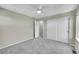Bedroom with a ceiling fan and double closet at 16500 Hitching Post Cir, Parker, CO 80134