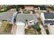 Aerial view of a single Gathering home with a well-manicured front yard and driveway at 17145 Park Trail Dr, Monument, CO 80132