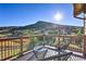 Deck with mountain views and seating at 6220 Arapahoe Dr, Evergreen, CO 80439