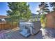 Hot tub on deck with mountain views at 6220 Arapahoe Dr, Evergreen, CO 80439