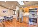 Modern kitchen with stainless steel appliances at 6220 Arapahoe Dr, Evergreen, CO 80439