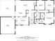 Detailed floor plan showcasing layout of main level with living room, dining area, and bedrooms at 2261 W Briarwood Ave, Littleton, CO 80120