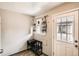 Bright entryway featuring a decorative window and a cozy bench, creating a welcoming space at 2955 N Gilpin St, Denver, CO 80205