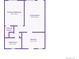 A detailed floor plan showcases the layout of the primary bedroom, living room, kitchen, and bathroom at 2955 N Gilpin St, Denver, CO 80205