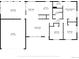 Floor plan showcasing the layout of the garage, sunroom, dining area, kitchen, bedrooms, and living room at 2842 S Newport St, Denver, CO 80224