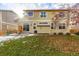 Backyard with patio and storage shed at 8445 Braun Loop, Arvada, CO 80005