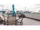 Relax on this spacious rooftop deck featuring comfortable seating and a calming blue umbrella, ideal for outdoor living at 1941 Hooker St, Denver, CO 80204