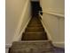 Stairs leading to an upper level featuring plush carpeting at 12063 E Arizona Dr, Aurora, CO 80012