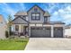 Charming two-story home with a three-car garage and a well-manicured front yard at 1174 Williams Loop, Elizabeth, CO 80107
