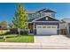Attractive two-story home with a two-car garage, a green lawn, and a bright, inviting yellow front door at 7958 Tejon St, Denver, CO 80221