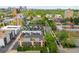 Urban neighborhood aerial view featuring modern condos with rooftop terraces amidst lush greenery at 33 S Ogden St, Denver, CO 80209