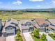 An aerial view of a neighborhood with a mountain in the distance at 3325 Umber Cir, Castle Rock, CO 80109