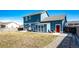 Large fenced backyard with a shed, a patio and plenty of room to enjoy at 2091 Basil St, Strasburg, CO 80136