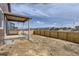 Unfinished backyard with wooden fence at 798 Sawdust Dr, Brighton, CO 80601