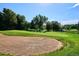 Scenic view of a well-manicured golf course with lush green grass and mature trees at 13952 E Marina Dr # 509, Aurora, CO 80014