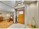Grand entryway with decorative glass front door leading to a spacious living area at 1101 Ridgeview Cir, Broomfield, CO 80020