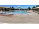 Community pool with a shallow area and lounge chairs at 21589 E Union Pl, Aurora, CO 80015