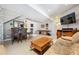 Finished basement with a bar, pool table, and entertainment area at 16611 Red Cliff Cir, Morrison, CO 80465