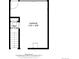 Lower level floor plan showcasing a garage and small hallway at 12035 Leyden St, Brighton, CO 80602