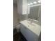 Contemporary bathroom featuring a single sink vanity and recessed lights at 4876 E Kentucky Ave # F, Denver, CO 80246